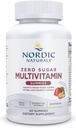 Nordic Naturals Zero Sugar Multi Gummies - Vegetarisk Multivitamin Supplement - Passionfrukt Mango - 60 Pectin-Based Gummies - 12 essensielle vitaminer for voksne - Ikke-GMO - 30 Serveringer