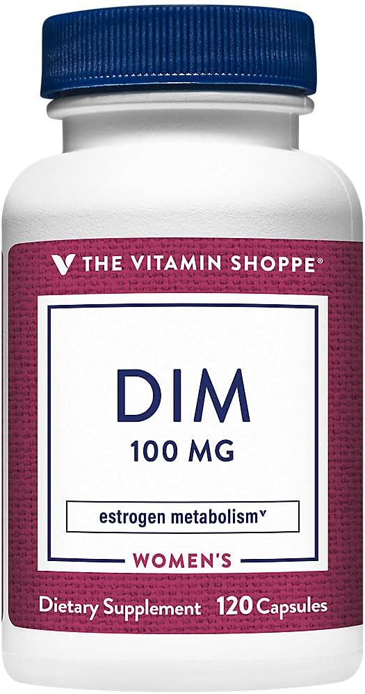 Vitamin Shoppe DIM 100MG med Bioperine Black Pepper ekstrakt, støtter østrogenmetabolisme for kvinners helse (120 kapsler)