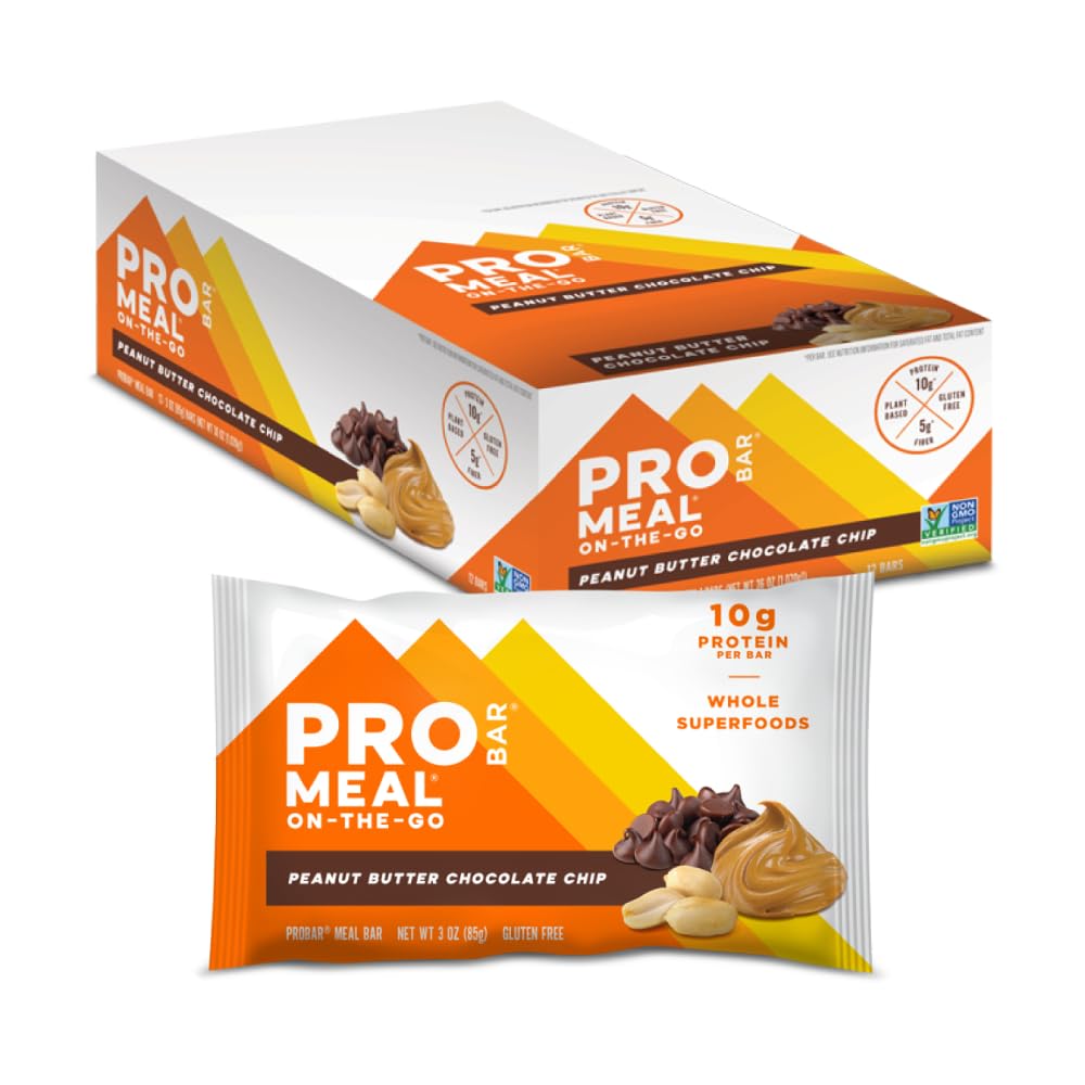 PROBAR - Måltid Bar, Peanut Smør Sjokolade Chip, Ikke-GMO, Glutenfri, Sunn, Plantebaserte Hele Food Ingredienser, Naturlig energi (12 teller)