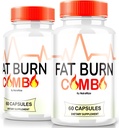 (2 pakke) Fettforbrenning Combo kapsler, FatBurn Combo keto formel, Alt naturlig vekttap Supplement for å oppnå sunn-looking kroppen, Keto Fitness piller, Offisielle omtaler (120 kapsler)