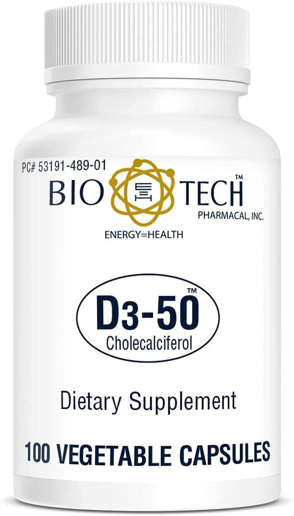 Bio-Tech Pharmacal Vitamin D3 (D3-50 50k IU, 100 vegatal)