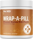 Kjæledyr MD Wrap En Pille Peanut Smør Flavor Pill Paste for hunder - Lag en Pocket eller Pouch å skjule piller og medisiner - 8 oz