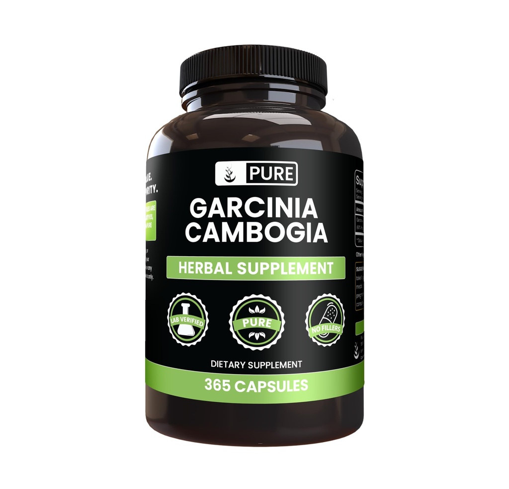 Garcinia Cambogia, Ingen magnesium eller Rice Fillers, alltid ren, Lab verifisert (365)