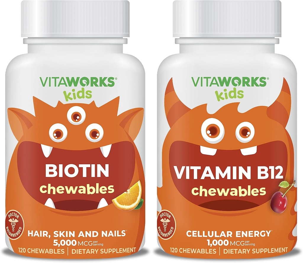 Barn Biotin 5000mcg Chewables + vitamin B12 Chewables Bundle