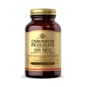 Solgar Chromium Picolinat 200 mg, 180 Grønnsaker Kapsler - støtter sunn blodsugarmetabolisme - Ikke-GMO, Vegan, Glutenfri, Dairy Free, Kosher - 180 Serveringer