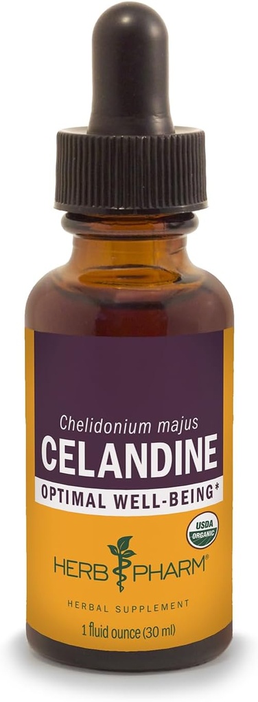 Herb Pharm Certified Organic Celandine flytende ekstrakt, 1 Fl Oz
