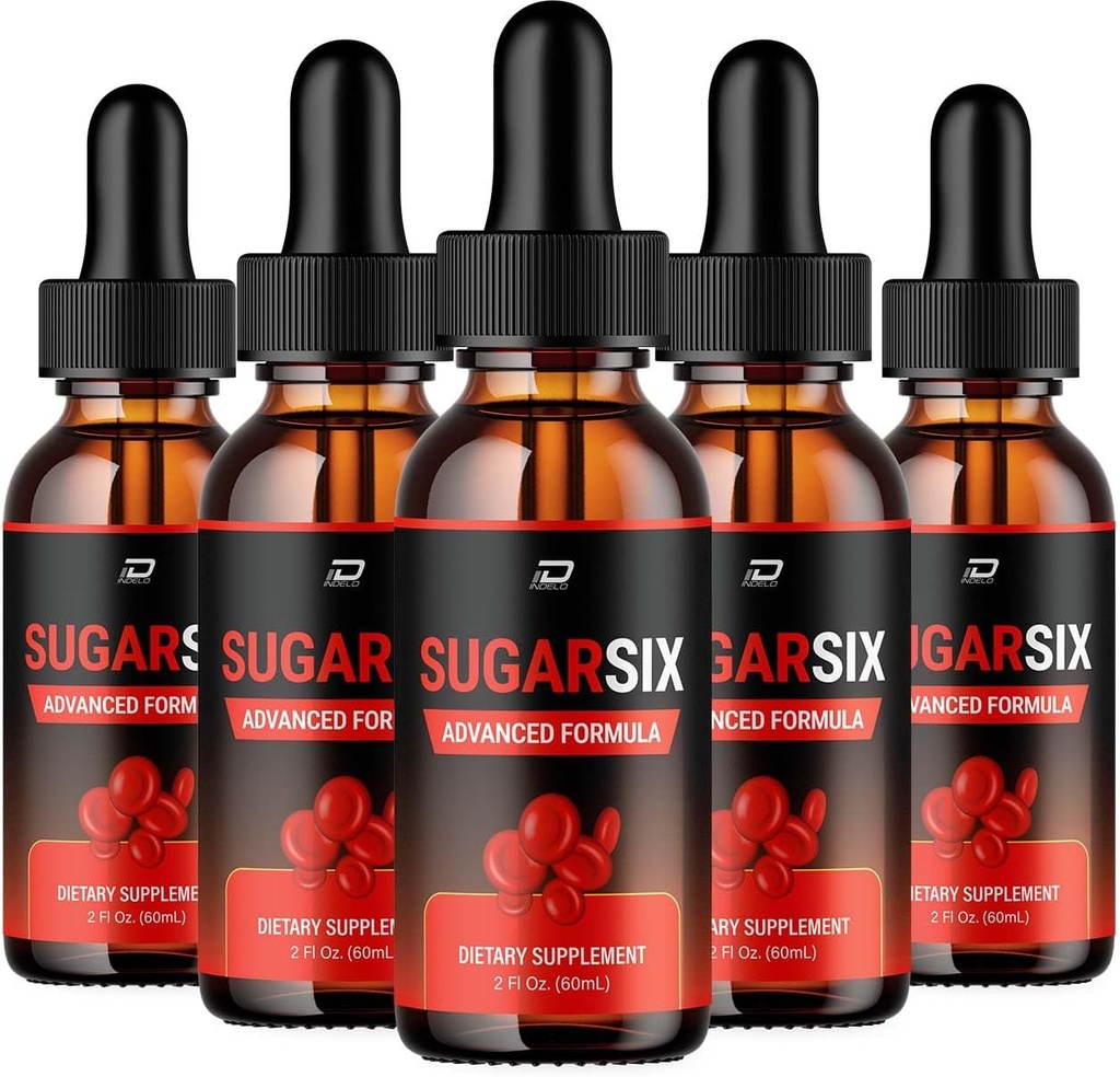 Sugar Six Drops Sunn Formula - Dietary Supplement Drops - Ekstra styrke SugarSix flytende dråper, Sugar Six Drops Vurderinger (5 Pack – 5 måneders forsyning)