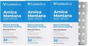 VitaMedica Arnica Montana Blemster Pack 30X Tabletter for å miste smerte og heve | Plant Basert Formel | Anbefalt av plastikkkirurgi | Naturlig gjenoppretting kirurgi eller skade | 3 Pack | 45 Serveringer