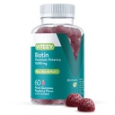 Viteey Biotin Gummies for hår hud og negler - Biotin for hårvekst Gummier - 10 000 mg - Vegan, Glutenfri, Ikke-GMO – 60 greve