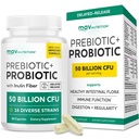 Prebiotika og probiotika for kvinner og menn | Pre og probiotika for Gut Helse & Bleating Relief | Synbiotika med 20 milliarder CFU Lactobacillus & Bifidobacterium | Shelf-Stable | Vegetarisk | 60 Ct.
