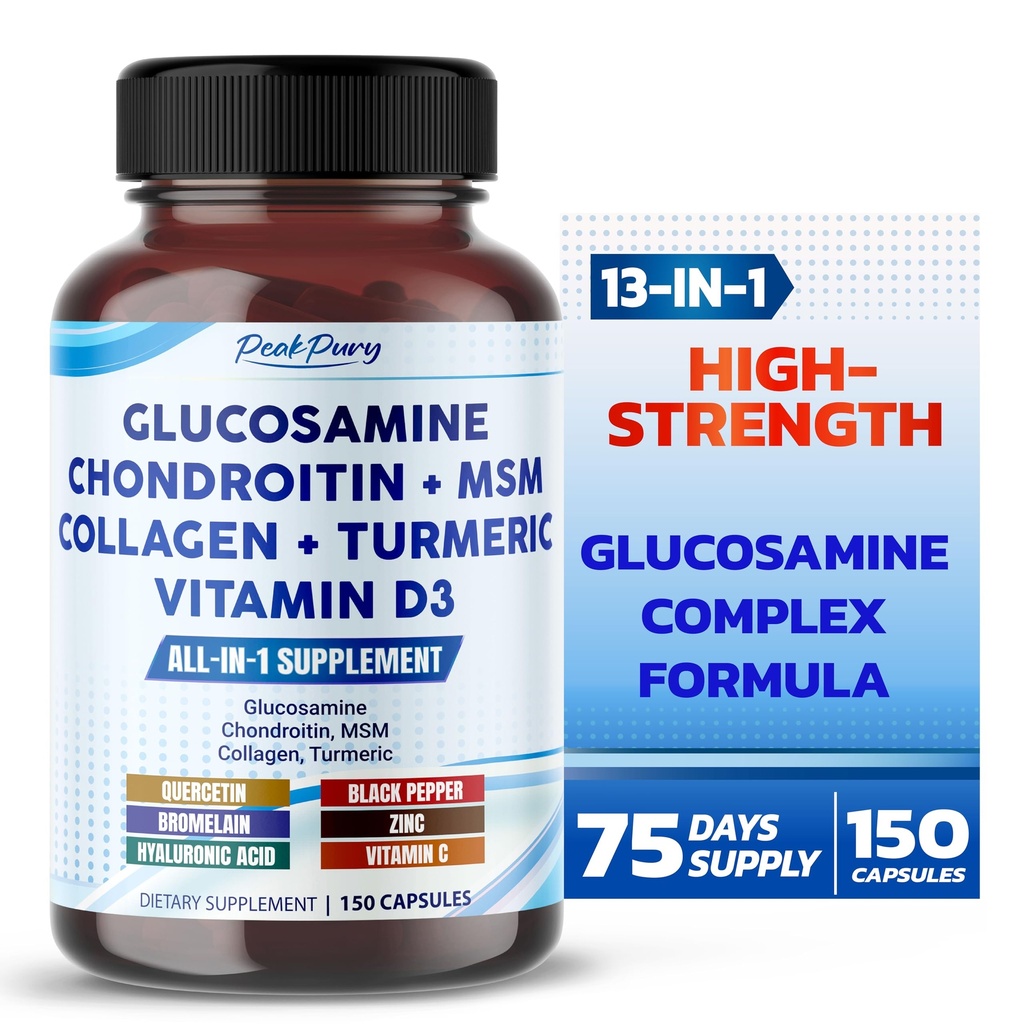 Glucosamine Chondroitin MSM Collage Turmeric - Felles helsestøtte i USA