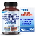 Glucosamine Chondroitin MSM Collage Turmeric - Felles helsestøtte i USA
