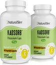 NaturligSlim Naturlig Kalium Citrat Gluconate 99 mg - Kadsorb støtter elektrolytbalanse og normal pH - Absorberbare Kaliumtilskudd med essensielle mineraler - Ikke GMO 400 kapsler 2 Pack