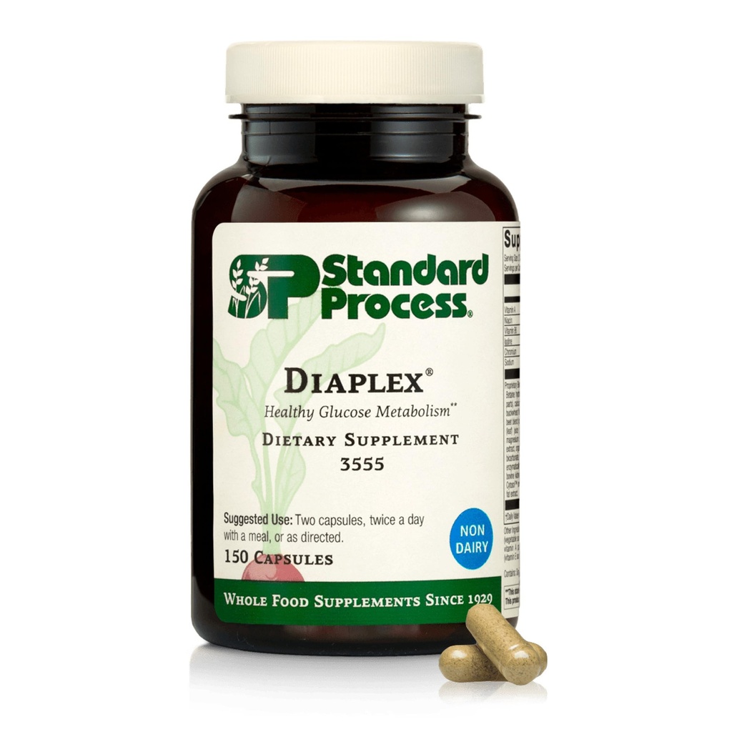 Standard prosessdiaplex - Supplement for Pancreas & Gallbladder Support - Inneholder krom og antioksidant vitamin A - ikke-dampende - 150 kapsler (75 Services)