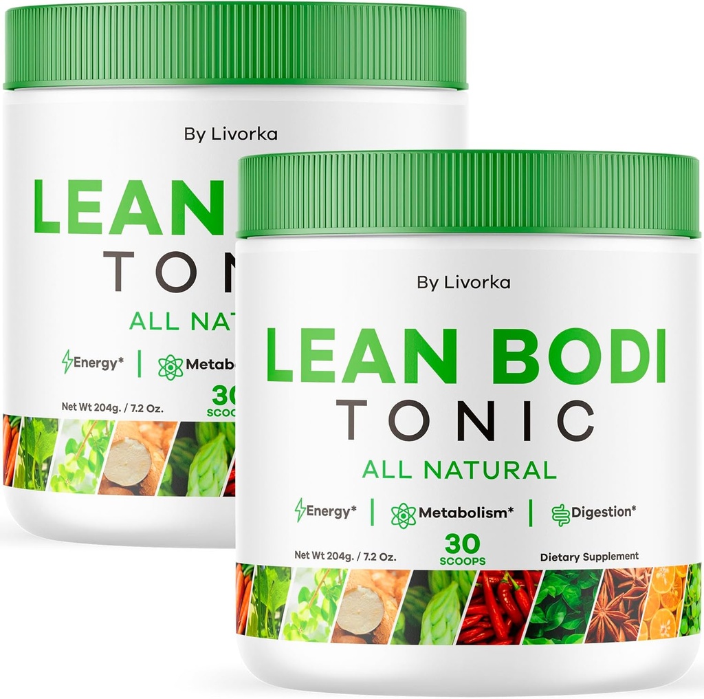 (2 pakke) Lean Body Tonic pulver, Lean Body Tonic, LeanBody pulver, LeanBodyTonic, Lean Body Powder, Lean Body Tonic pulver Avansert formel, Lean Body Powder Alle naturlige, 60 serveringer i 2 måneder