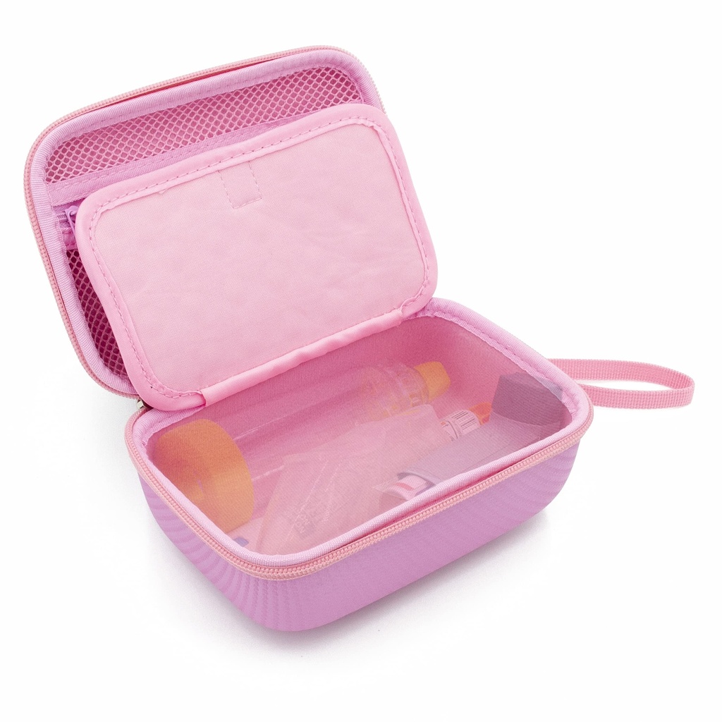 ACSEMATIX Pink Travel Case Bag Kompatibel med Astma Inhaler, Masker, Spacer - Case Only