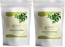 HERBAL HILLS Neem Leaf pulver ferske blader ren neem supplement pakke med 2 Combo