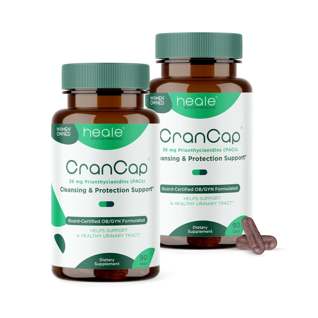 Cranberry Piller - Urinal Tract Helse Cranberry Supplement - 36mg Potent PACs - Ikke GMO, Vegan, Glutenfri - av Heale - 180 Kapsler