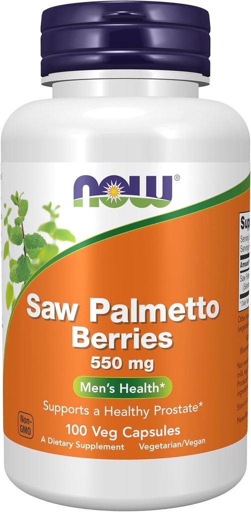 NU Mattilskudd, Saw Palmetto Berries (Serenoa repens) 550 mg, Menns helse*, 100 Veg Kapsler