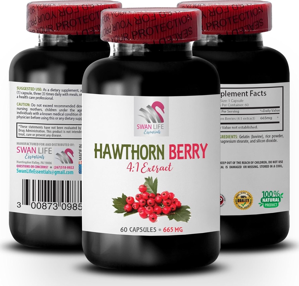 berry supplement - HAWTHORN BERRIES EXTRACT - antioksidant supplement for kvinner, antioksidant bær, antioksidant bær blanding, hawthorn berry antioksidant, wild berry energi hawthorn energi 1Bot 60Caps
