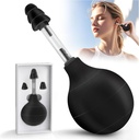 Ear Pressure Tool, øre trykk relief suksjon enhet, megrain og hodepine relief indre ørebalanse, fly øre trykk relief, redusere smerte, stress, spenning via indre øretrykk - svart