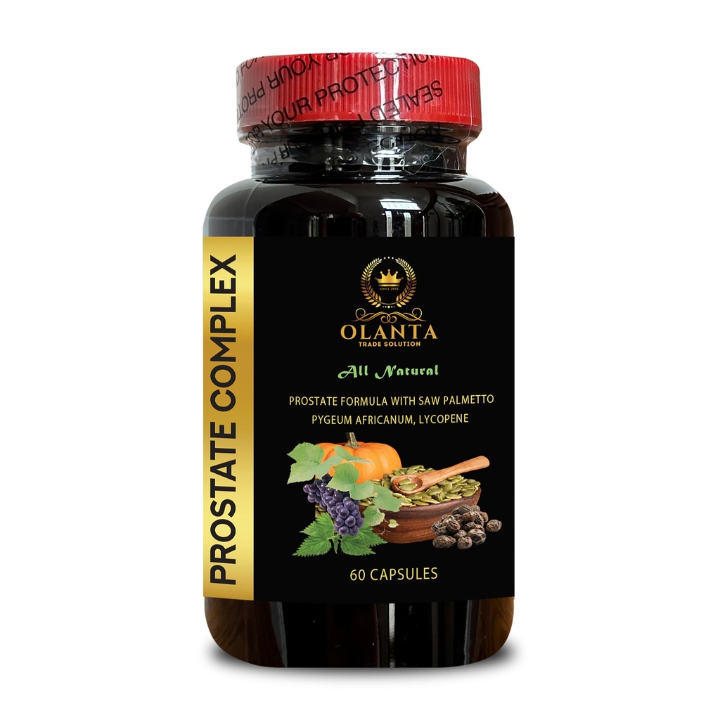 Generic Natural Prostate Complex - Saw Palmetto Extract, Grape Seed Extract Prostate, Organic stinging Nettle Root, Lycopene, Pumpkin Seed Extract - 1 Bottle