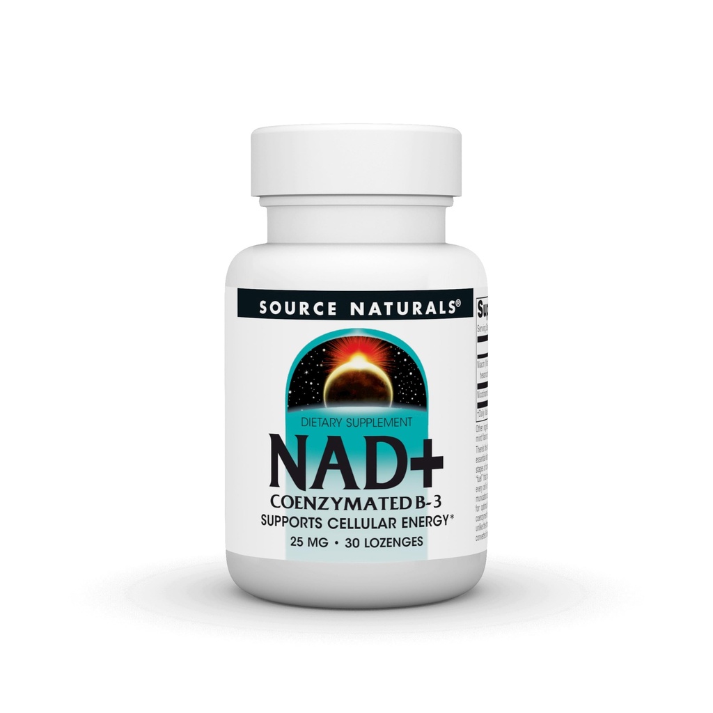 Kilde Naturals NAD+, Koenzymert B-3, støtter Cellular Energy*, 25 mg - 30 Lozenges