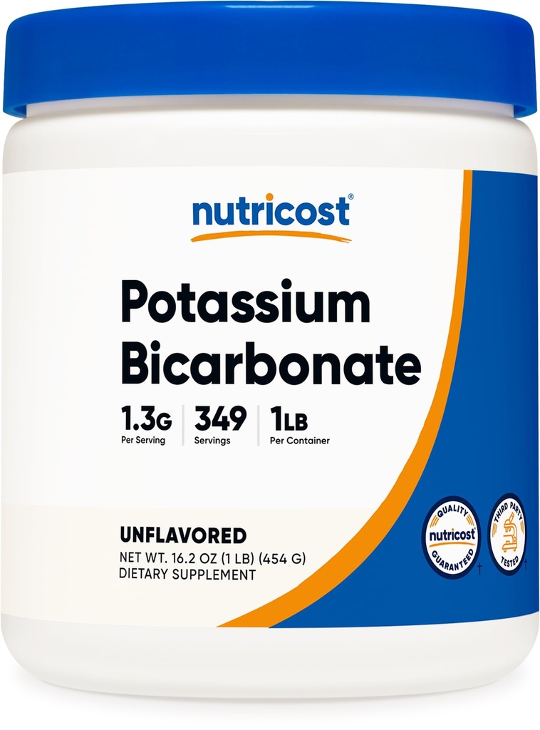 Nutricost Kalium Bikarbonat pulver 1 LB - Glutenfri, ikke-GMO