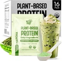 Matcha Vegansk Protein Powder Prøvepakke – 20g organisk plantebasert protein – ikke-GMO, glutenfri, soya-fri – Smoothie & Shake Ready – lett å digest – 16 enkelt serveringer – Prøv alle 16!