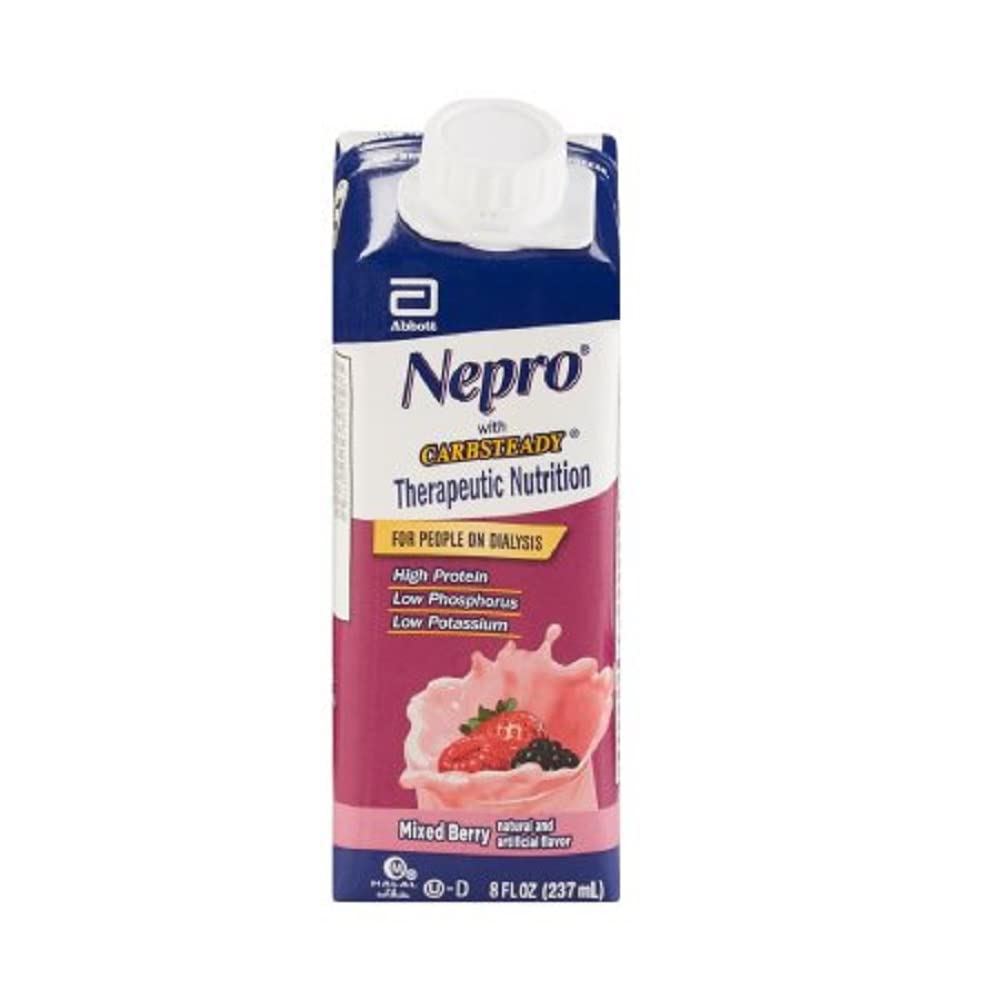 Nepro med karb Steady Complete Nutrition, Blandet Berry, tilfelle av 24 beholdere
