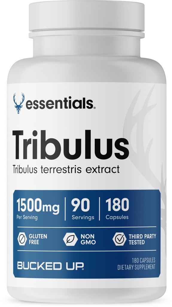 Bucked Up Tribulus 1500mg Per Serving, Essentials (90 Serveringer, 180 kapsler)