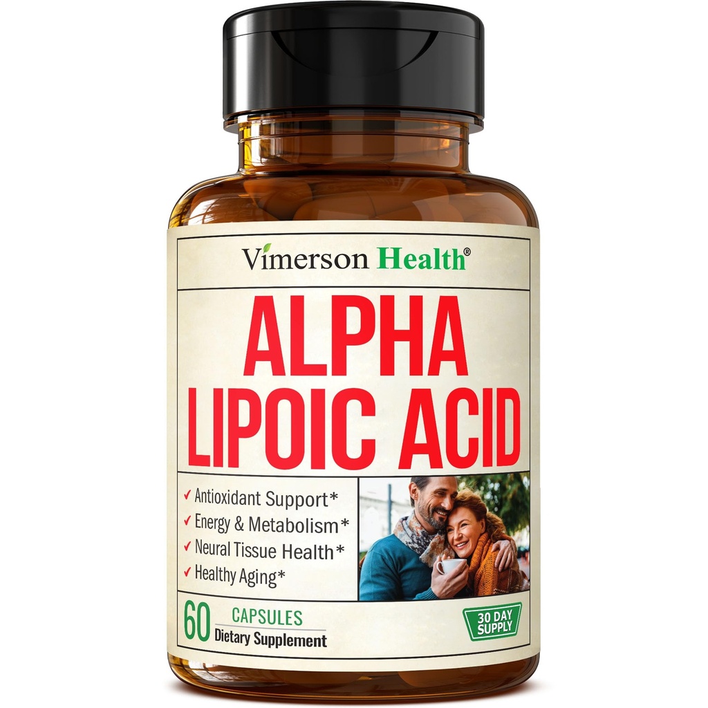 Alfa Lipoic Acid – høy potens 650 mg ALA Supplement for nerve og hjerne helse, antioksidant støtte og sunn aldring hjelpemiddel – Vegan & ikke-GMO – sterkere enn Alpha Lipoic Acid 600 mg – 60 kapsler