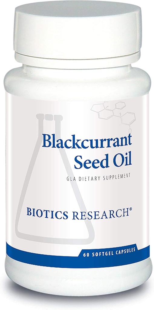Biotika forskning Blackcurrant frøolje Naturlig kilde til Gamma Linolenic Acid GLA, 535 mg Capsule, støtter kardiovaskulær helse, normal vev reparasjon, immunsystem, kvinners helse 60 Caps