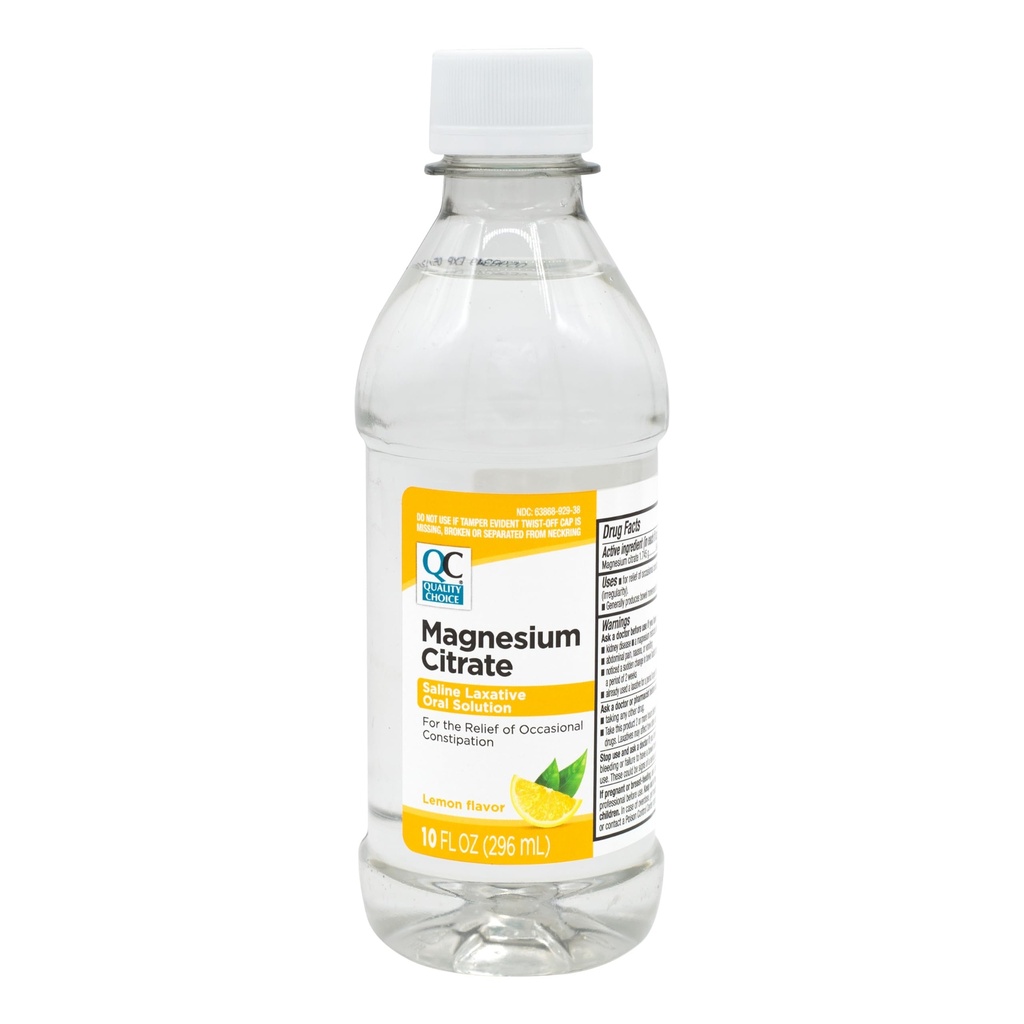 Quality Choice Magnesium Citrat Oral Solution, 10oz - Lemon Flavored Saline Laxative, Supplement for anledninger galaktose relief, Mag Citrat er en snill og effektiv Laxativ for regelmessighet