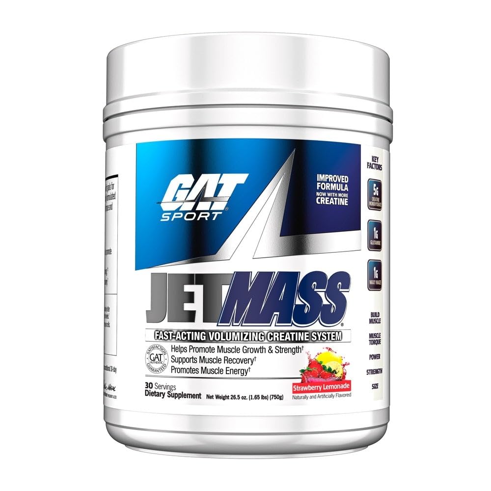 GAT SPORT JetMass Fakta-Active Volumizing Creatine System, 30 serveringer (Strawberry Lemonade)