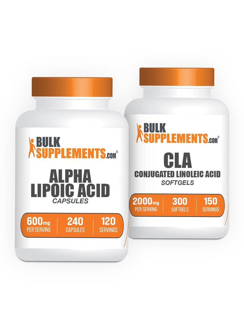 BulkSupplements Alpha Lipoic Acid kapsler 240ct + CLA 2000mg Softgels 300ct Bundle