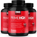 FORCE FACTOR Prime HGH Secretion Activator, 3-Pack, HGH Supplement for menn med klinisk studert alfastørrelse for å hjelpe trigger HGH produksjon, øke treningskraft, og forbedre ytelsen, 225 teller