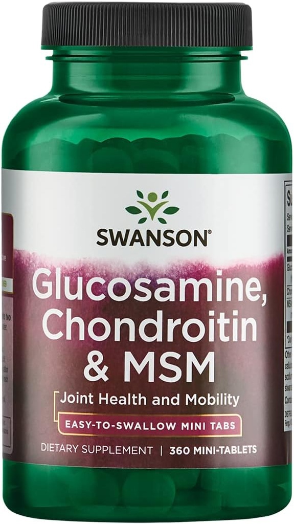 Mini-Tabs Glukosamin, Chondroitin og MSM 750/600/300 mg 360 Mini-Tabs