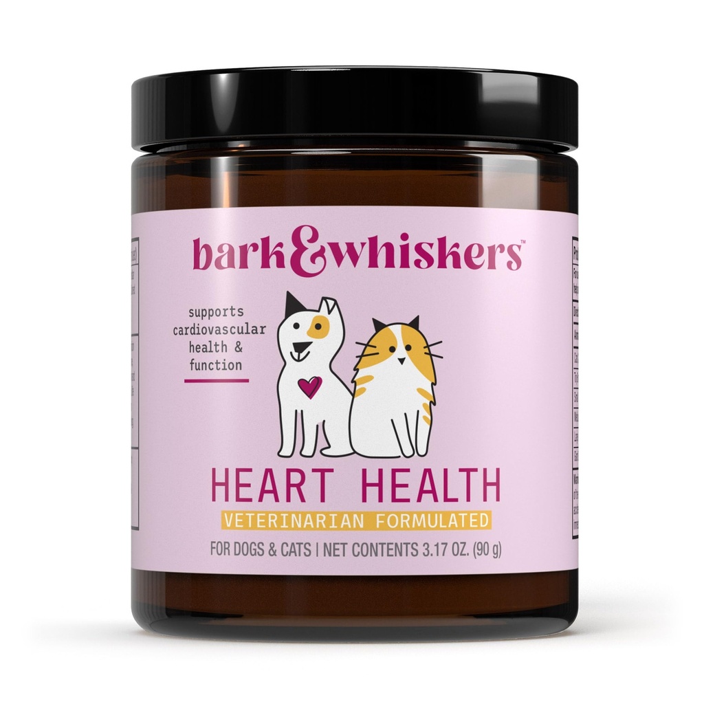 Bark & Whiskers hjertehelse for hunder og katter, 3.17 oz. (90g), 90 Scoops, Cheddar Cheese Flavor, støtter kardiovaskulær helse og funksjon, veterinærformulert, ikke-GMO, Dr. Mercola