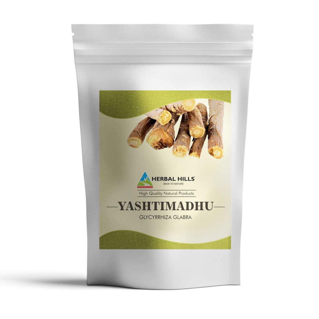 HERBAL HILLS Yashtimadhu pulver (Mulethi pulver/Lykoris pulver/Glycyrhiza glabra) | 16 Oz (454 GMS) | Naturlig urt