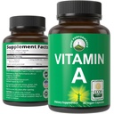 Certifisert organisk vitamin A 5000 IU Supplement Kapsler høy styrke vitaminer. for voksne, menn, kvinner, barn. Laget med økologisk Carrot Juice. Flott for immun, hud, øyestøtte. Ikke GMO, Vegan piller