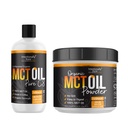MCT oljepulver og ren C8 MCT oljebunn