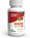 Naturens vitenskap Berberine HCL med fytosom grønn te for vektkontroll, 100% ren klinisk kvalitet Berberine HCL for bedre absorpsjon - hjelper metabolisme, holder full for lengre - 60 Caps