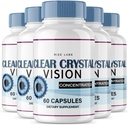 Rise Labs (5 Pack) Clear Crystal Vision Supplement, Clear Crystal Vision for Blurry Eyes, ClearCrystal Vision å støtte sunne øyefunksjoner, Clear Crystal Vision Formula anmeldelser (300 kapsler)