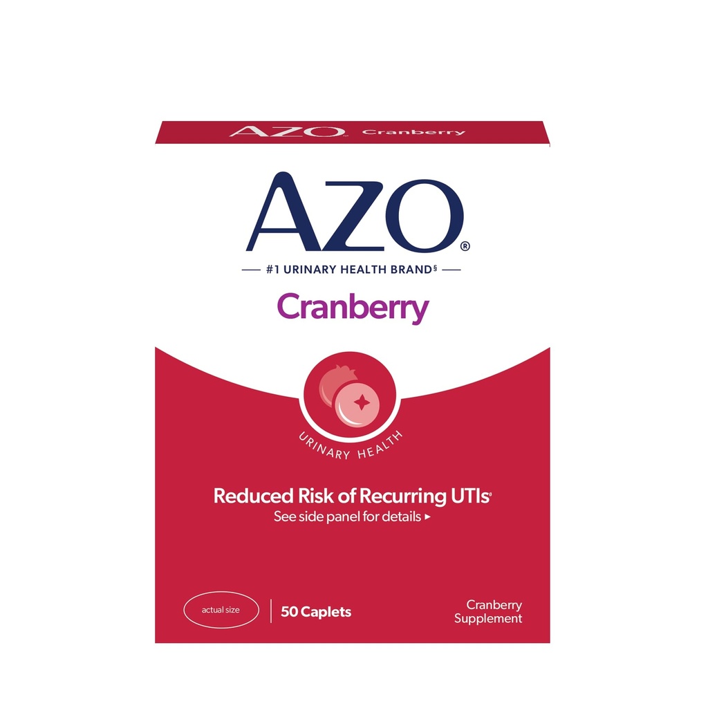 AZO Cranberry piller for urinveistrakt helse for kvinner og menn, voksen tranebær supplement, sukker-fri, ikke-GMO, 50 Softgel kapsler