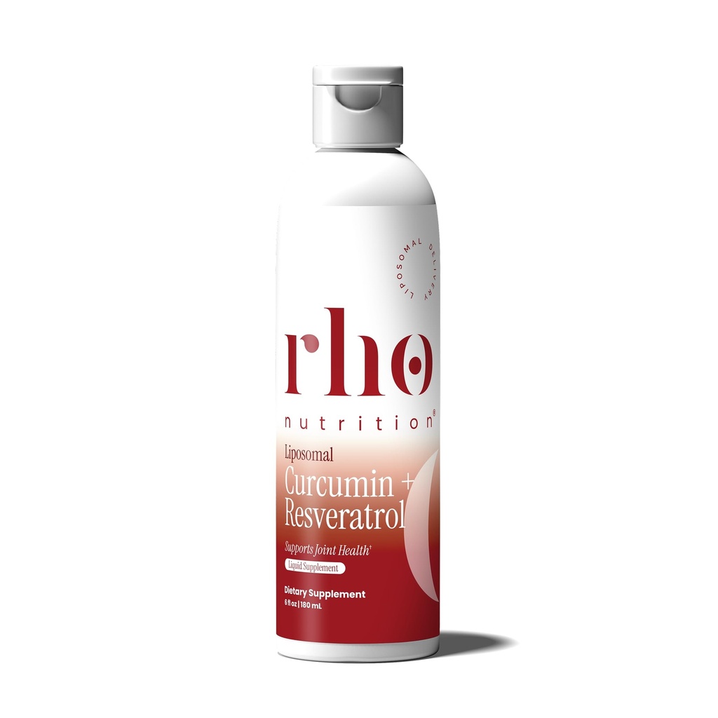 Rho ernæring Liposomal Curcumin + Resveratrol (1 pakke) – Ultra høy absorpsjon flytende curcumin Supplement – fremmer felles komfort, mobilitet, cellular helse og total velvære