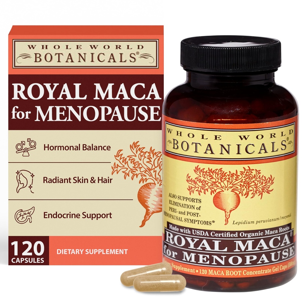 KJØLLE VERDEN BOTANICALS Royal Maca For Menopause, 120 CT