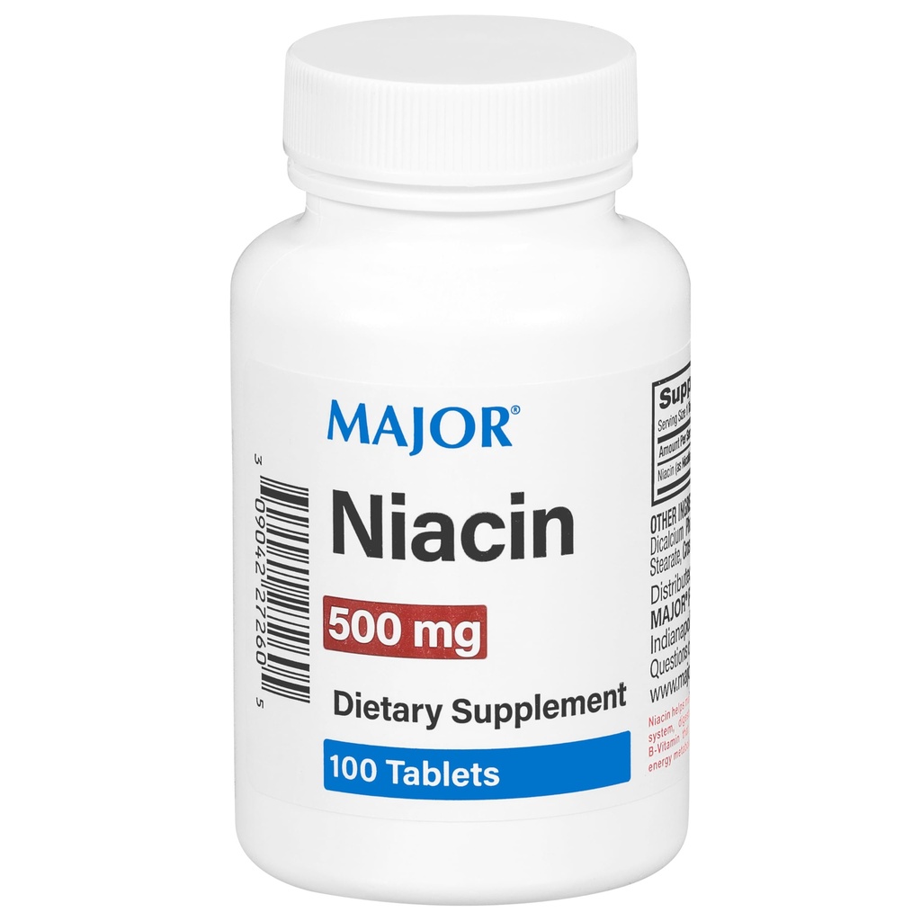 Major Niacin 500mg - Kosttilskudd - 100 tabletter