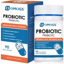 OMOGS Probiotika 120 milliarder CFUs 18 Strains, 3 Prebiotika og Digestive Enzymer, Hjelper Digestive, Gut Helse, Immune, Støtter Av og til Diarrea & Gas - For kvinner og menn, 60 Kapsler