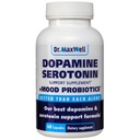 Serotonin og Dopamin Supplements med Mood Probiotic, 5in1 Støtte for (1) Dopamin (2) Serotonin (3) Mood (4) Avslapping (5) Fokus og hjerne, 60 kapsler